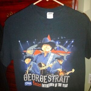 George Strait Black Graphic T-Shirt